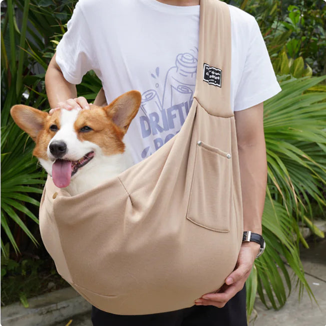 🎒: Pet Crossbody Carrier Bag - Hands-Free Travel Companion