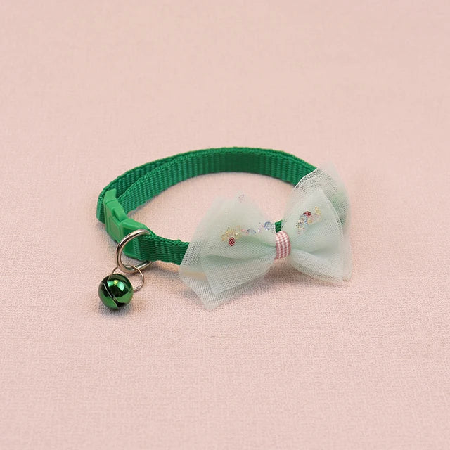 🎀: Plaid Print Pet Bow Tie Collar - Dapper Style Accessory