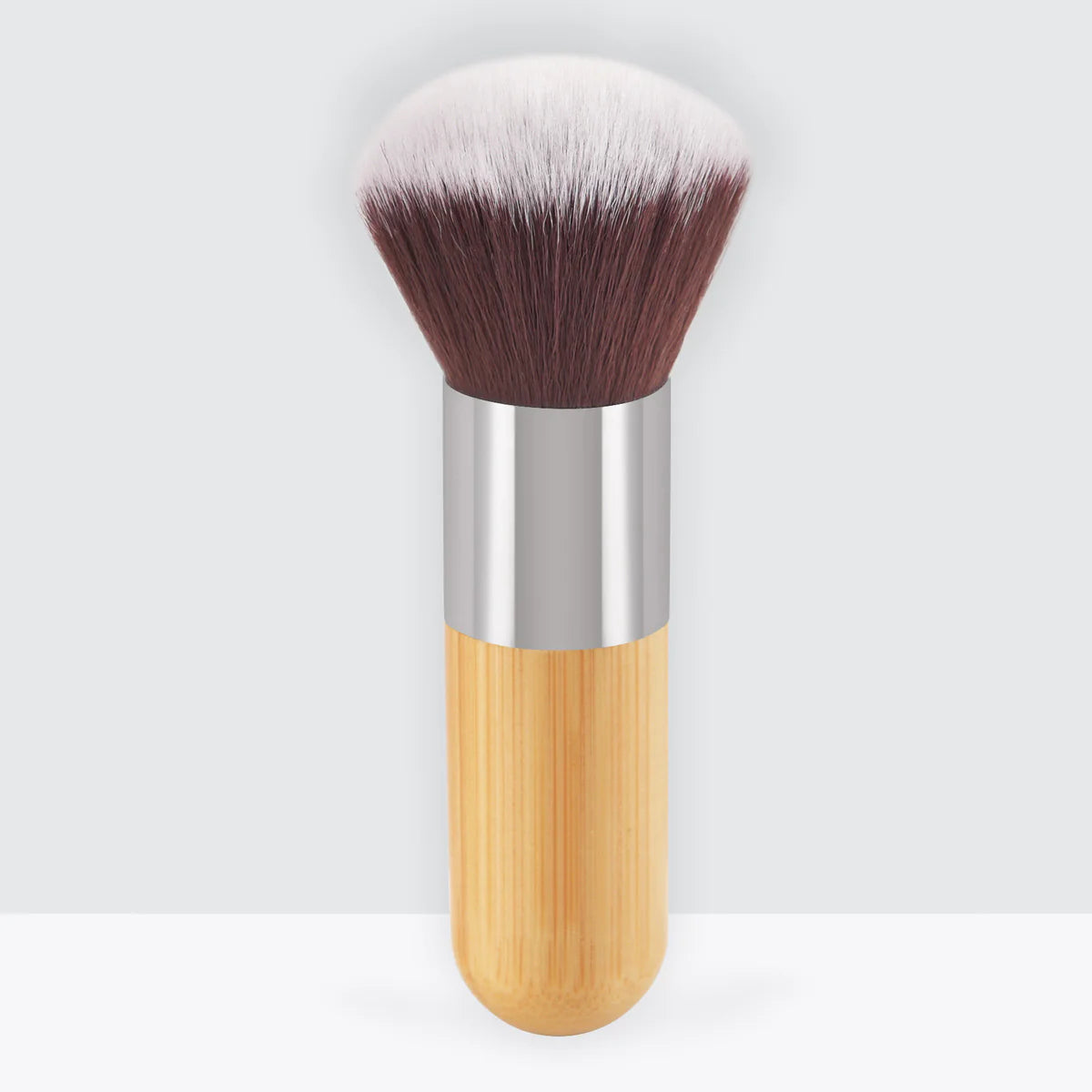 🖌️: Women's Bamboo Handle Flat Makeup Brush - Eco-Friendly Beauty Tool Set