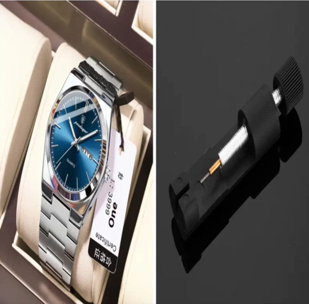 ⌚: Ultra-Thin Waterproof Men's Quartz Watch - 5mm Slim Profile 50M Resistant