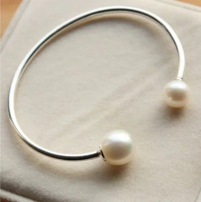 💎: 925 Sterling Silver Korean Style Pearl Bracelet - Trendy Fashion Jewelry