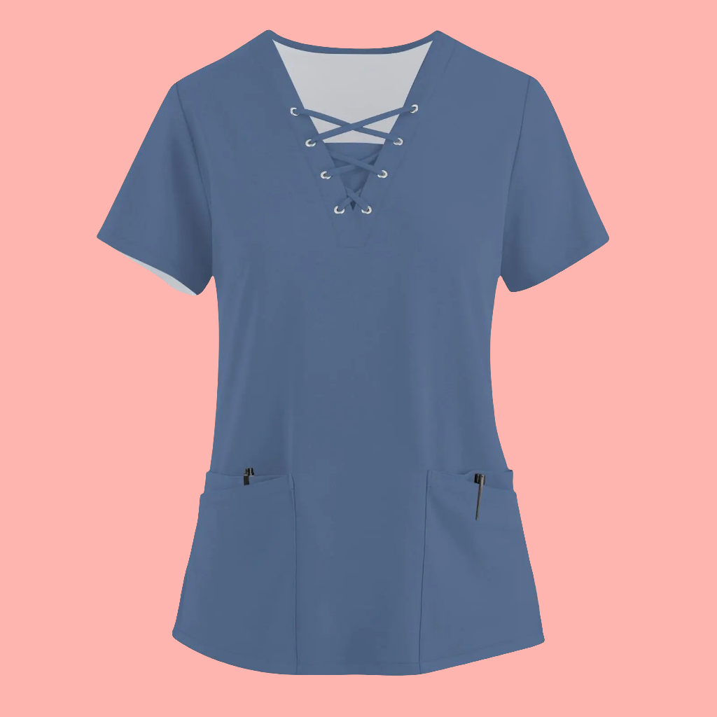 🩺: Scrubs for Women - Blue XL Professional Medical Uniform Set