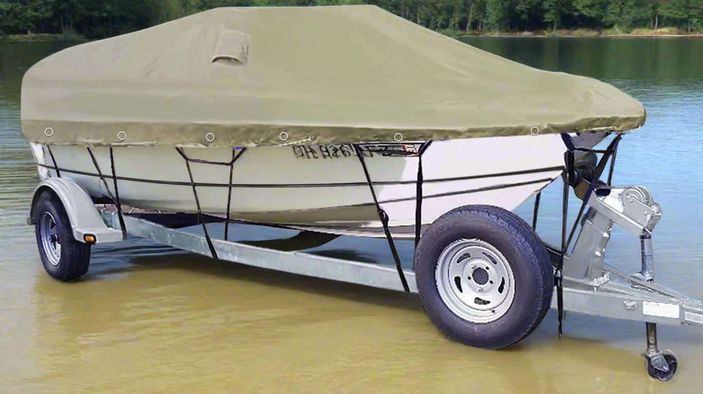 ⛵: Heavy Duty Boat Cover 15ft-17ft - 1100D Waterproof Trailerable V-Hull Protection