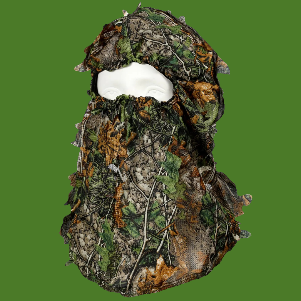 🏹: Geyoga Hunting Face Mask - 3D Leafy Camo Turkey Hunting Lightweight Mesh