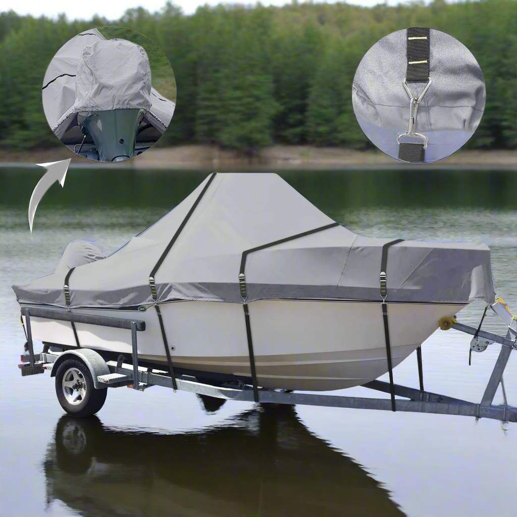 ⛵: Zenicham 900D Center Console Boat Cover - Heavy Duty Waterproof 22-24ft Protection