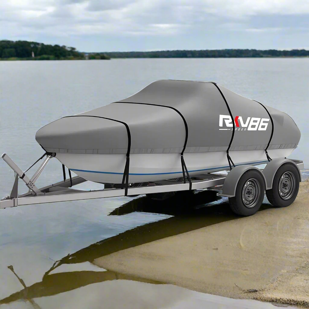 ⛵: RKV86 Boat Cover 20-22ft - 600D Oxford Waterproof Marine Grade Protection