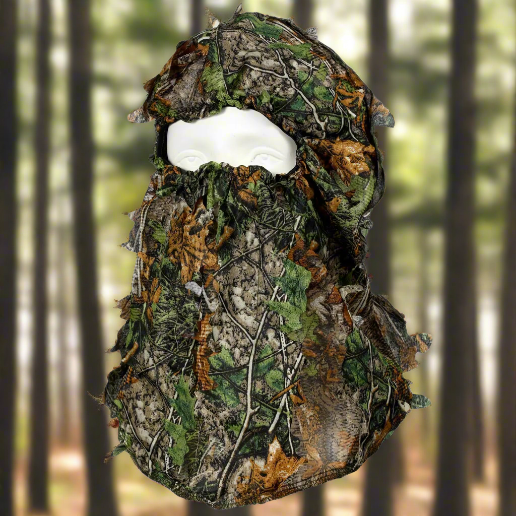 🏹: Geyoga Hunting Face Mask - 3D Leafy Camo Turkey Hunting Lightweight Mesh