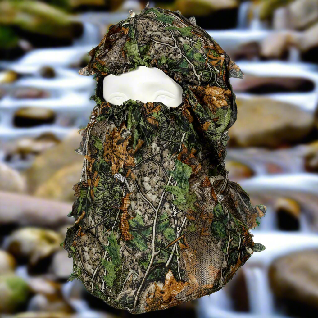 🏹: Geyoga Hunting Face Mask - 3D Leafy Camo Turkey Hunting Lightweight Mesh