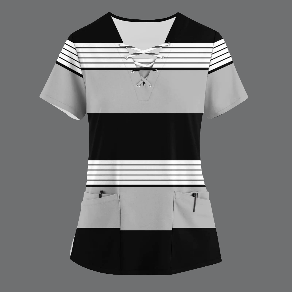 🩺: Women's Gray Plus Size Scrub Top 3XL - Long Sleeve Medical Uniform