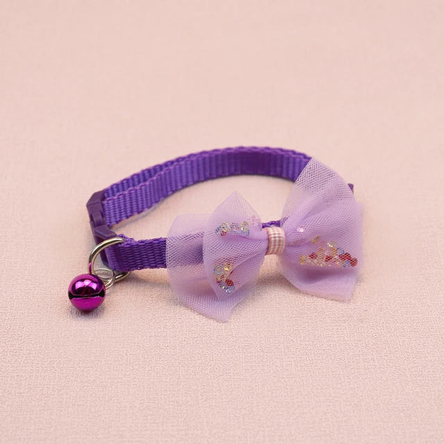 🎀: Plaid Print Pet Bow Tie Collar - Dapper Style Accessory