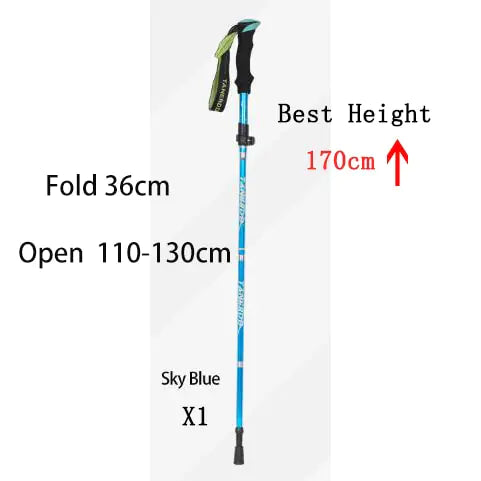 🥾: Outdoor Folding Trekking Pole - Portable Camping Walking Hiking Stick