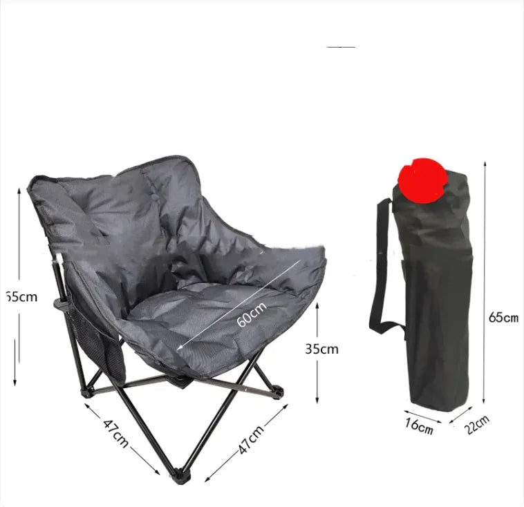 🌙: Adjustable Folding Moon Chair - Portable Beach Relaxation Seat