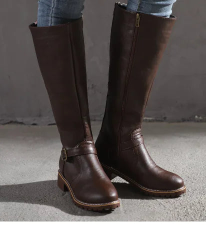 👞: Men's Casual Fashion Mid-Tube Wedge Boots