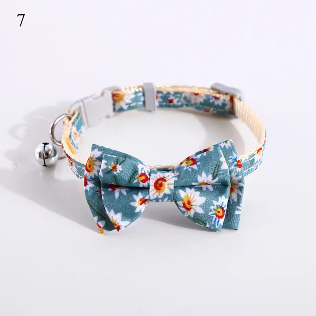 🎀: Plaid Print Pet Bow Tie Collar - Dapper Style Accessory