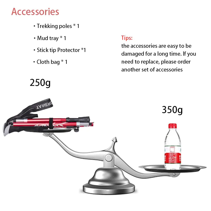 🥾: Outdoor Folding Trekking Pole - Portable Camping Walking Hiking Stick