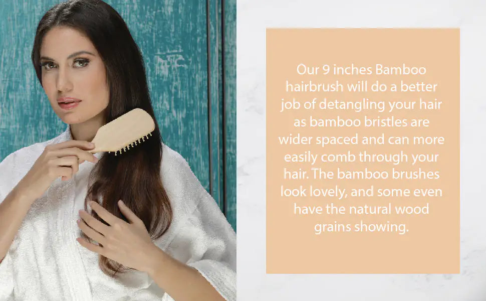 🪮: Wooden Detangling Hair Brush - Natural Eco-Friendly Hair Care Tool