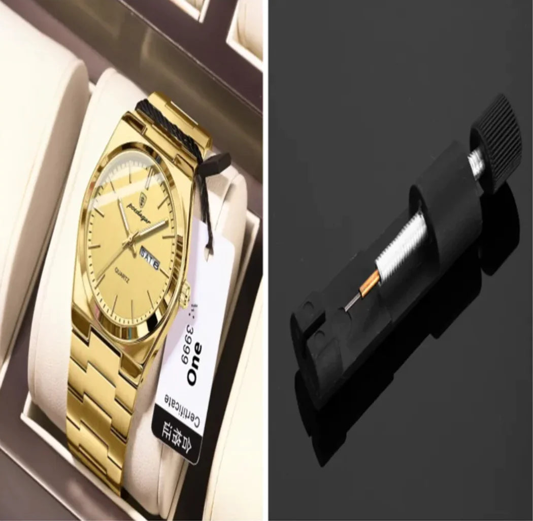 ⌚: Ultra-Thin Waterproof Men's Quartz Watch - 5mm Slim Profile 50M Resistant