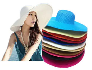 🏖️: Beach Straw Sun Hat - Natural UV Protection Wide Brim Hat