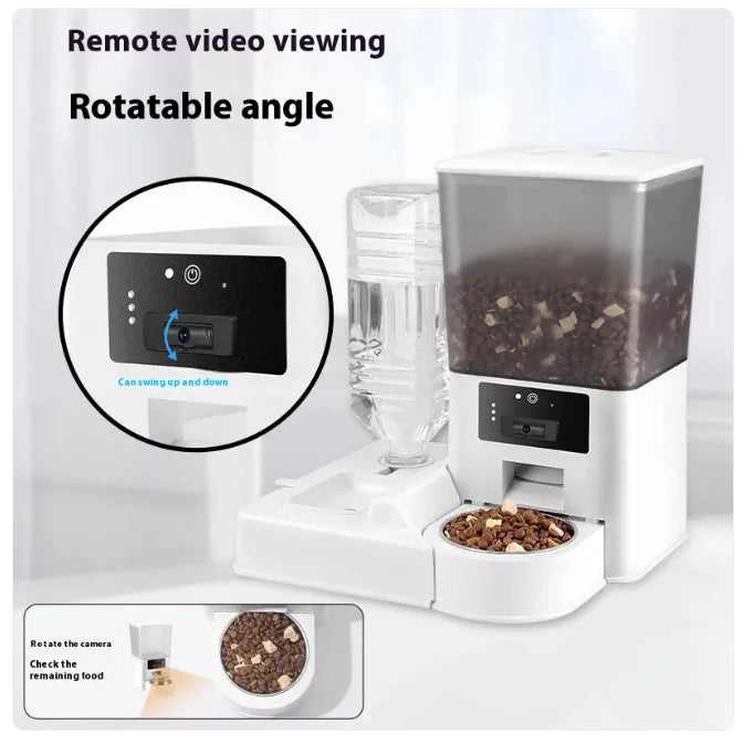 📹: Smart Dual-Bowl Video Feeder with Timed Portions - High-Tech Pet Care