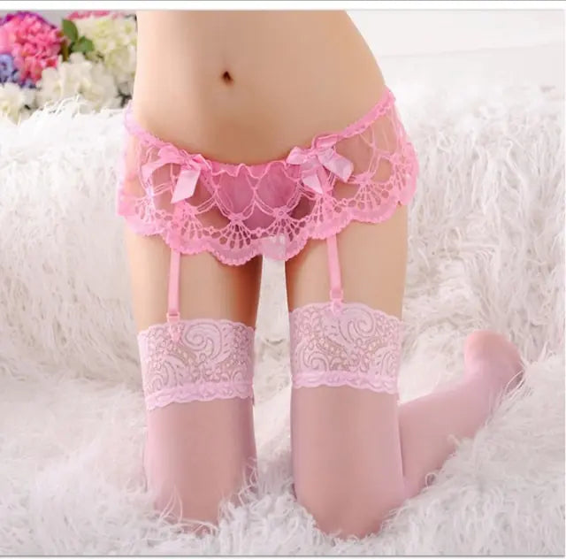 🌙: Elegant Thigh High Lace Stockings - Sophisticated Comfort & Style