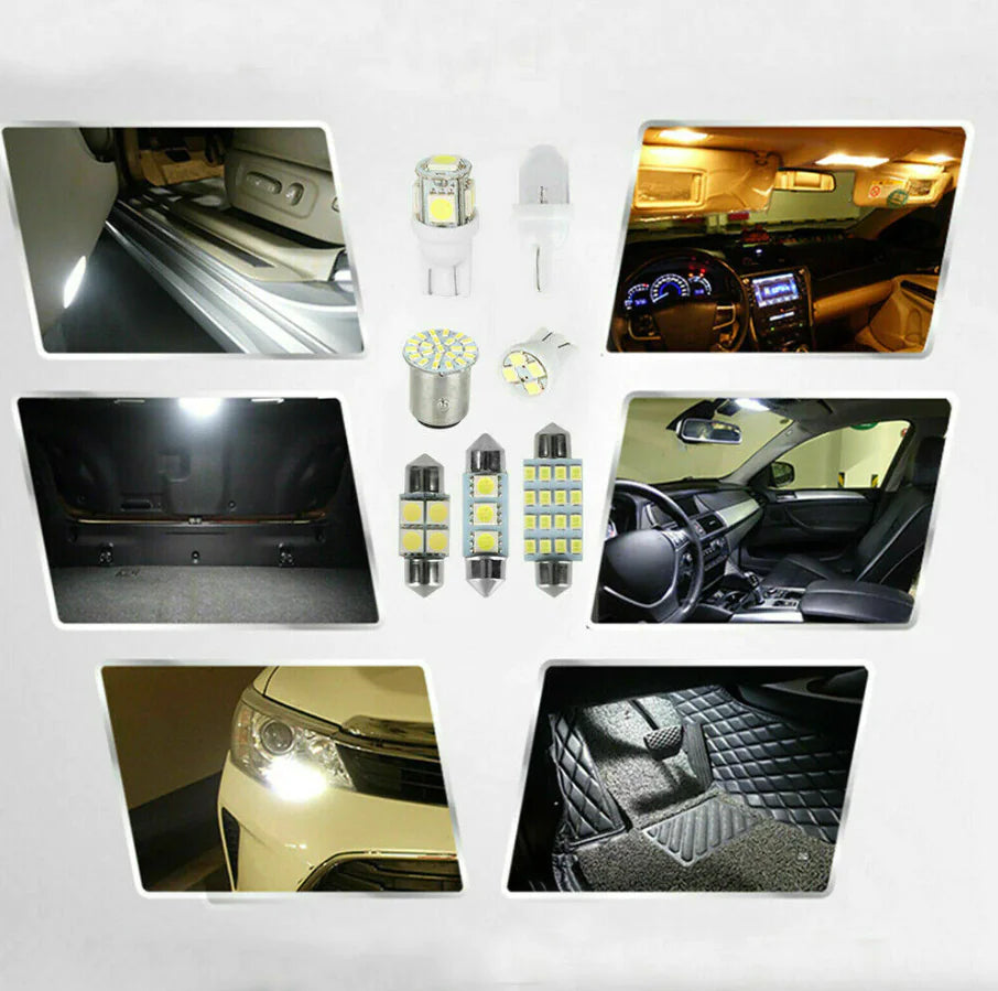 🚗: 28pcs Car Interior LED Light Kit - Complete White Combo Bulb Set