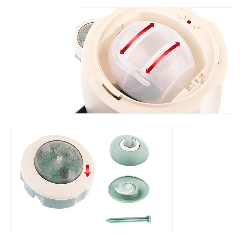🔘: Button Push Dog Feeder - Easy-Press Automatic Feeding System