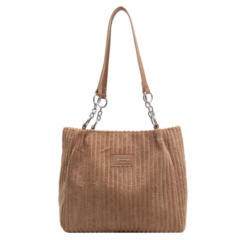 👜: Retro Corduroy Shoulder Bag - European American Style