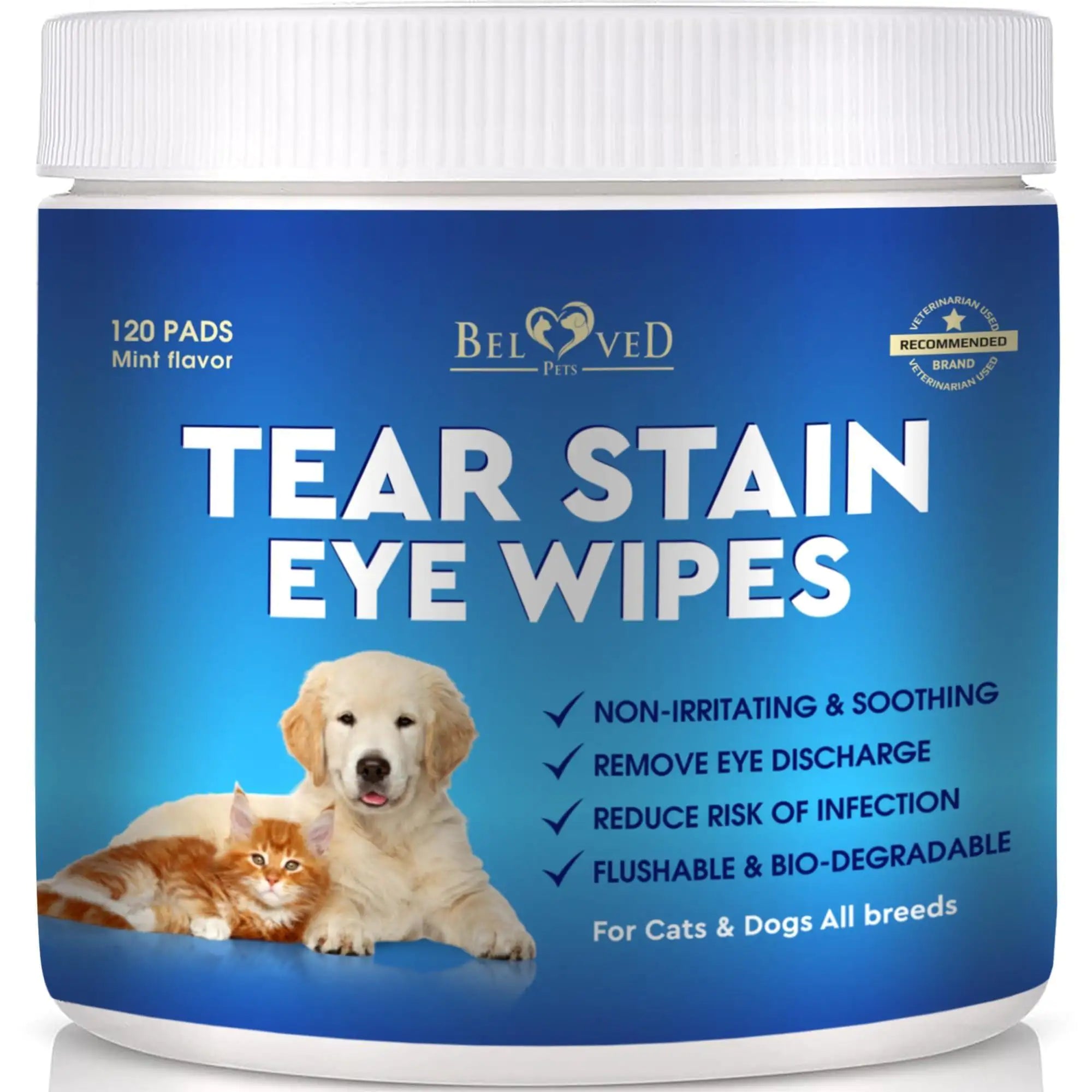 🧻: Cat Dog Eye Wash Wipes - 120 Tear Stain Remover Cleaning Pads