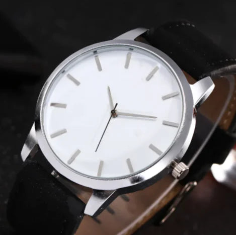 ⌚: Men's Large Dial Military Watch - Leather Strap Sports Timepiece