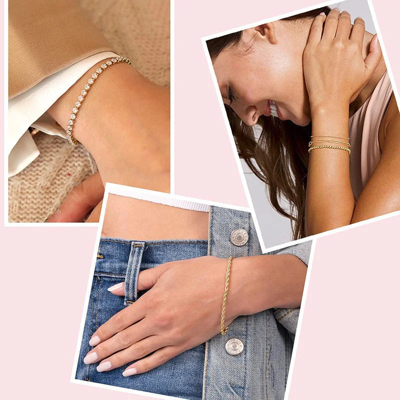 💎: 14K Gold Plated Paperclip Chain Bracelet - 925 Sterling Silver Modern Jewelry