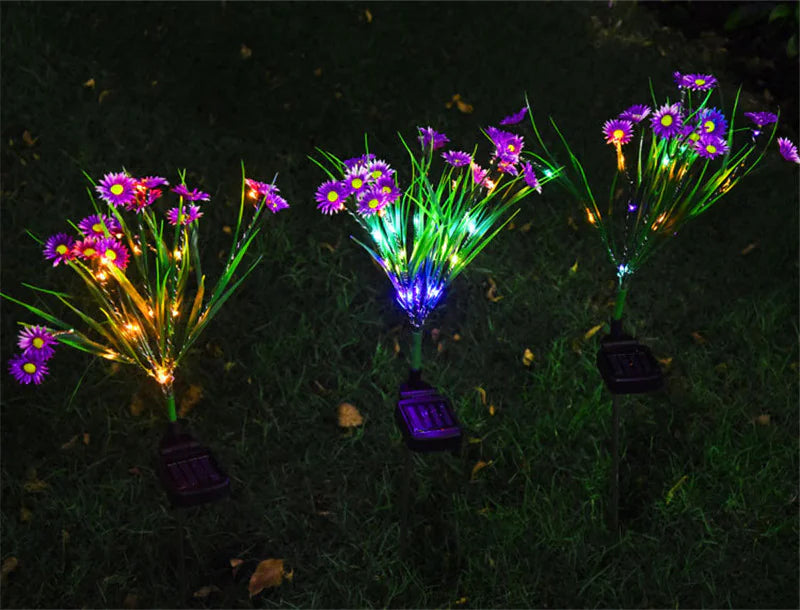 🌸: Solar Garden Lights LED Flower Stake - Waterproof Outdoor Patio Decor