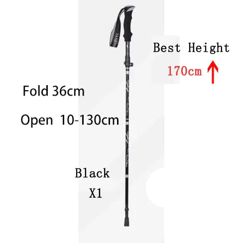 🥾: Outdoor Folding Trekking Pole - Portable Camping Walking Hiking Stick