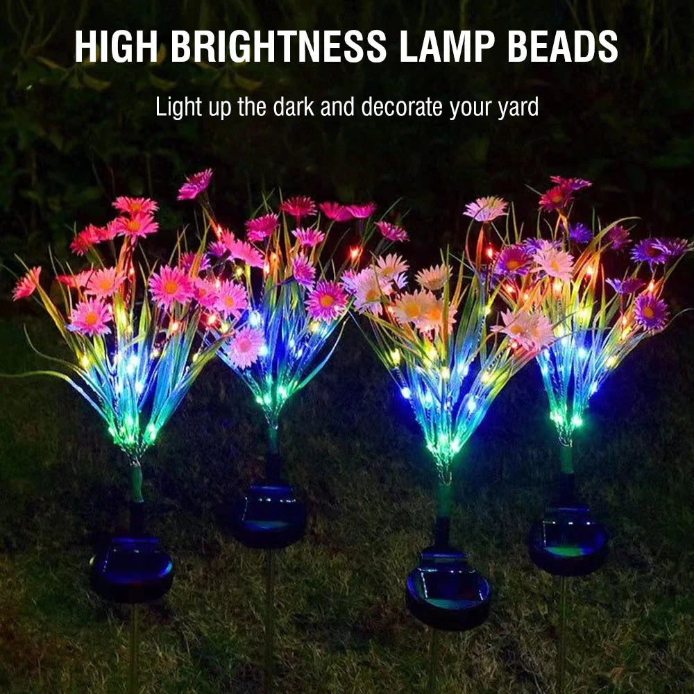 🌸: Solar Garden Lights LED Flower Stake - Waterproof Outdoor Patio Decor