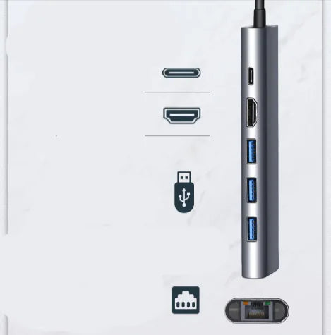💻: 4K HDMI USB-C Hub - Gigabit LAN with PD Charging & 2 USB 3.0 Ports
