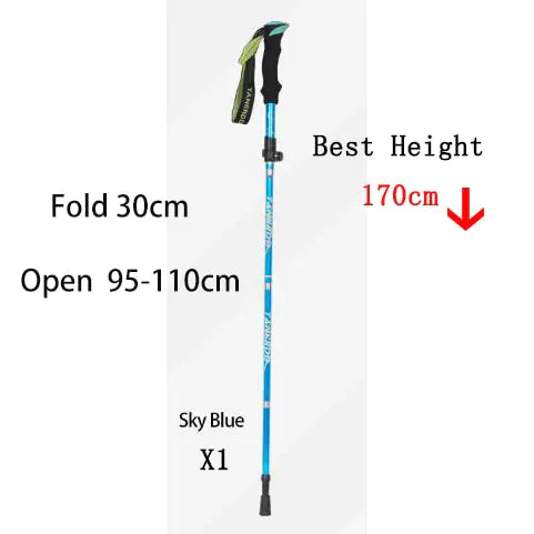 🥾: Outdoor Folding Trekking Pole - Portable Camping Walking Hiking Stick