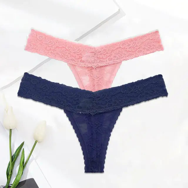 🌙: Premium Lace Thong Panties - Elegant Intimate Comfort Collection