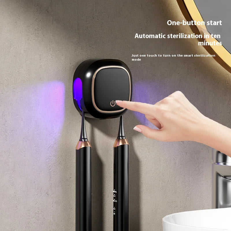 🦷: Wall-Mounted Electric Toothbrush Holder - Space-Saving Bathroom Organizer