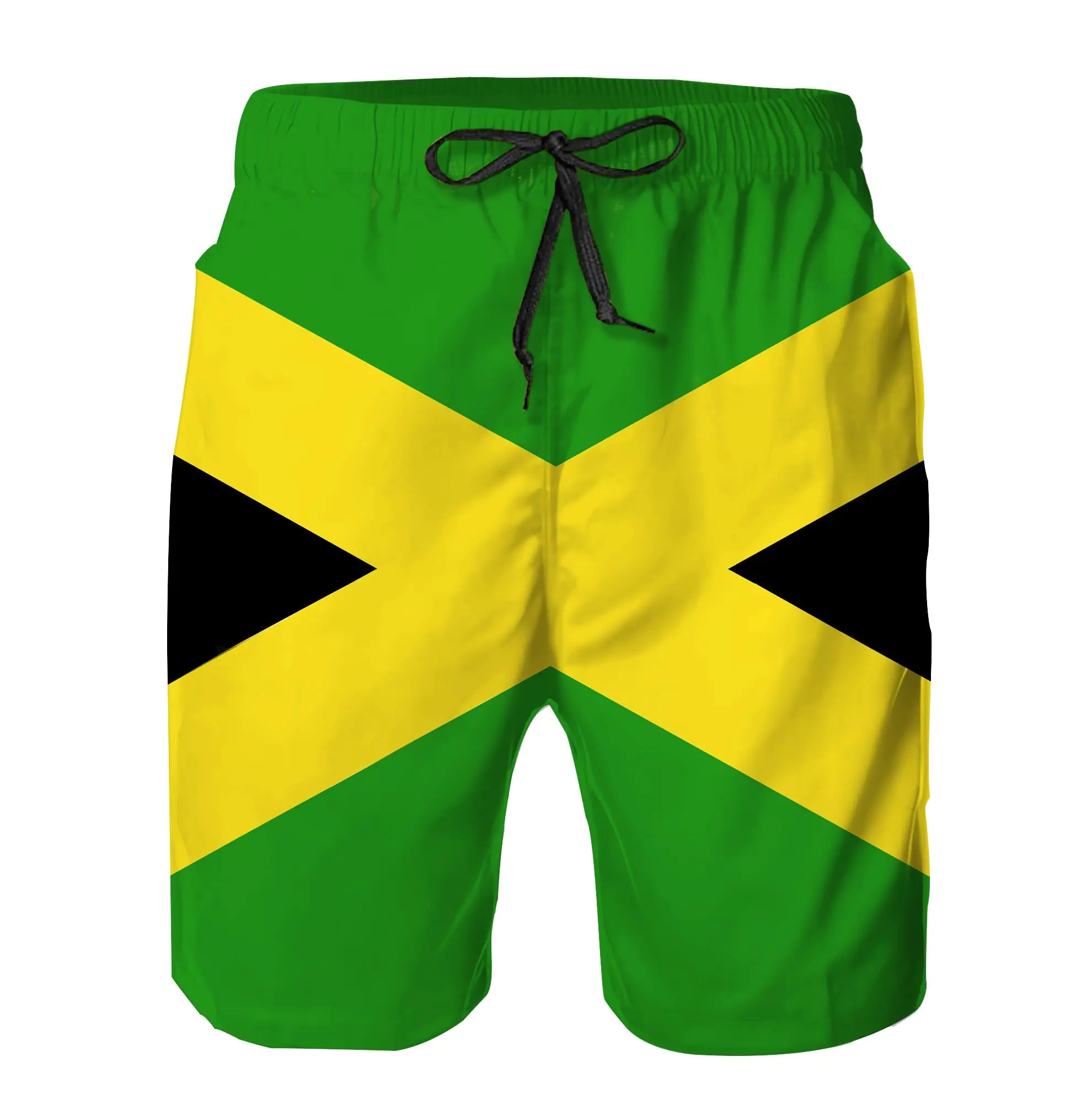 🇯🇲: Men's Jamaican Flag Swim Shorts - Quick Dry Beach Trunks