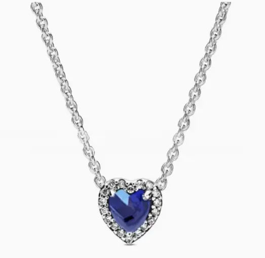 💎: 925 Silver Birthstone Diamond Necklace - Color Gemstone Pendant Jewelry