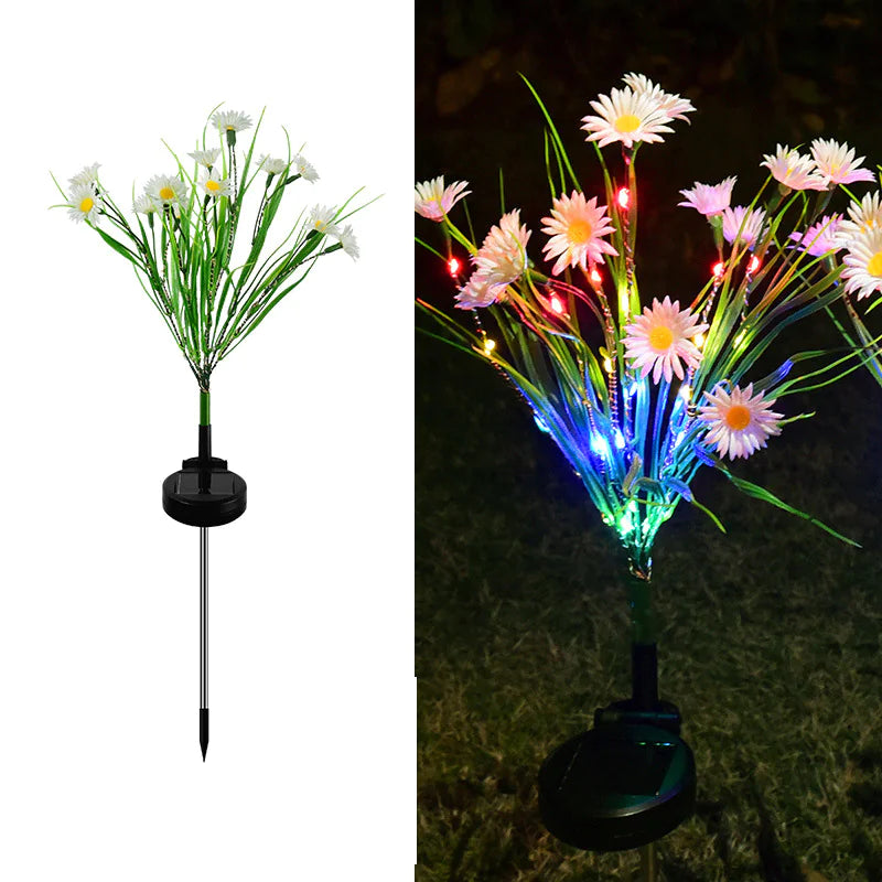 🌸: Solar Garden Lights LED Flower Stake - Waterproof Outdoor Patio Decor
