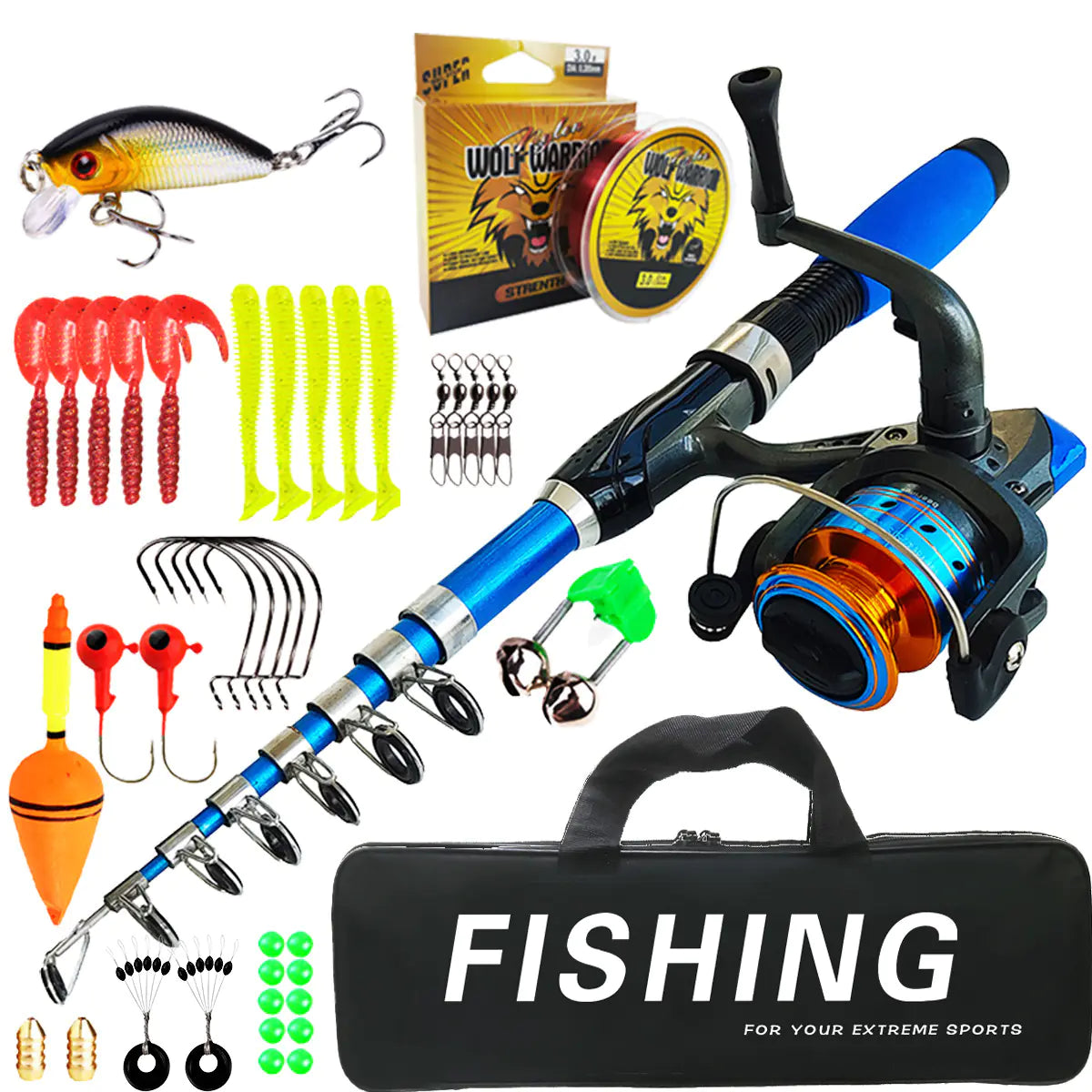 🎣: Short Sea Fishing Rod and Reel Set - Complete Fishing Gear