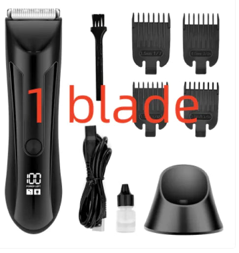 🪒: Trimmer Shaver Washable Body Hair Clipper with LCD Display - Multi-Purpose Grooming Tool