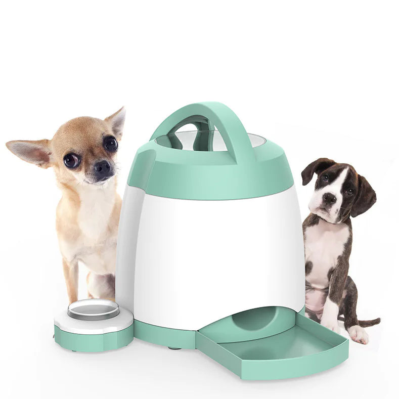 🔘: Button Push Dog Feeder - Easy-Press Automatic Feeding System