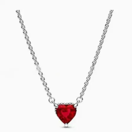 💎: 925 Silver Birthstone Diamond Necklace - Color Gemstone Pendant Jewelry