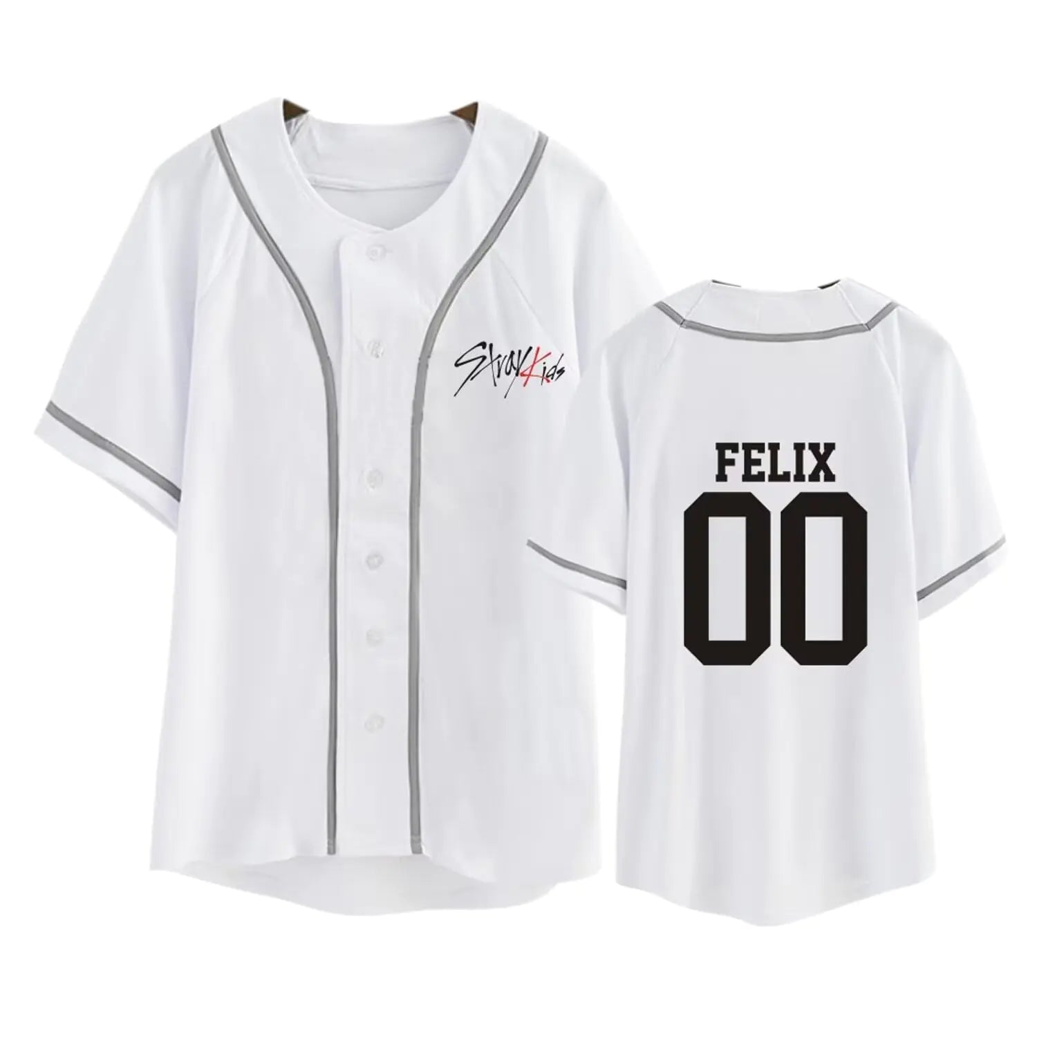 ⚾: Kpop Stray Kids Baseball Jersey - Member Support Tee