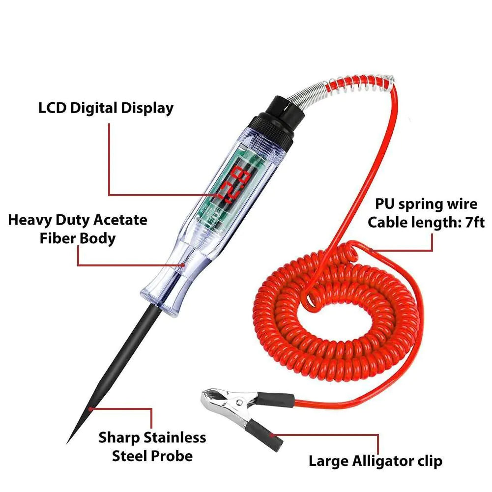 ⚡: Digital Electric Voltage Circuit Tester - Automotive Test Light 6-24V