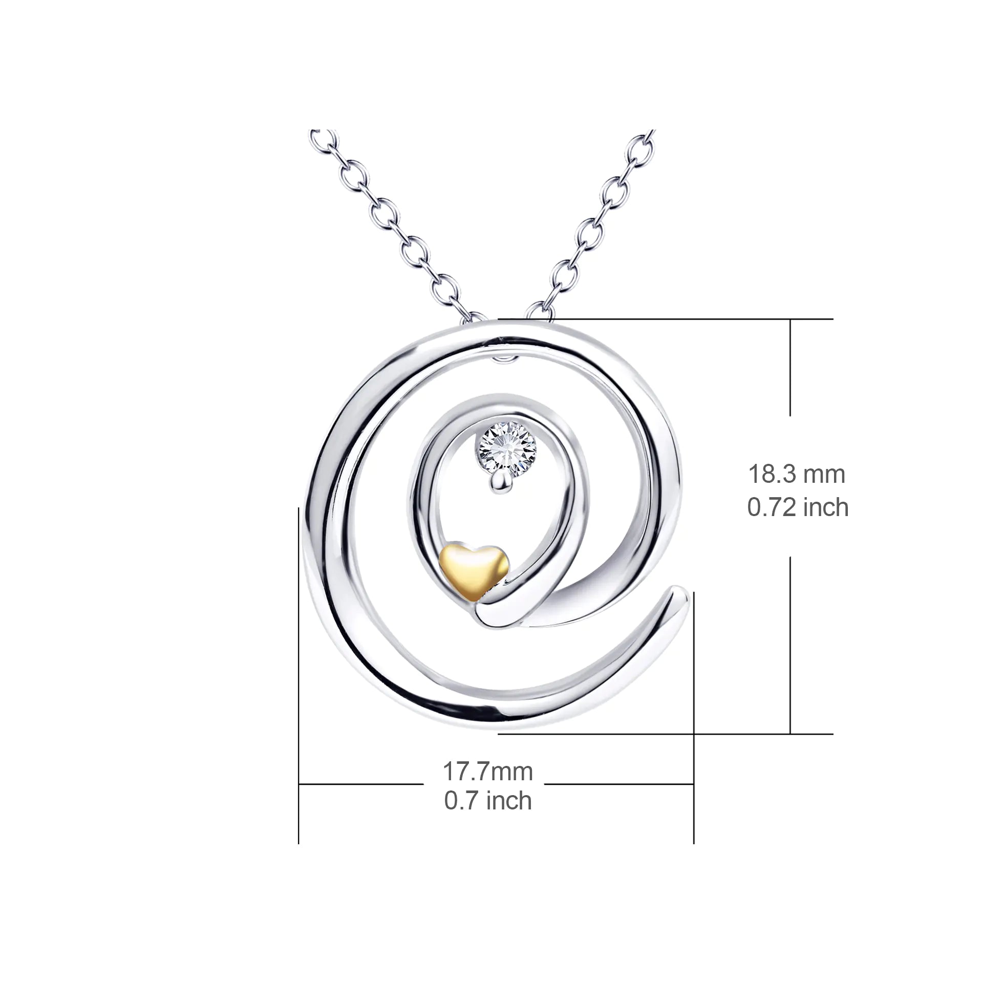 💎: 925 Sterling Silver Round Diamond Pendant Necklace - Elegant Circle Jewelry