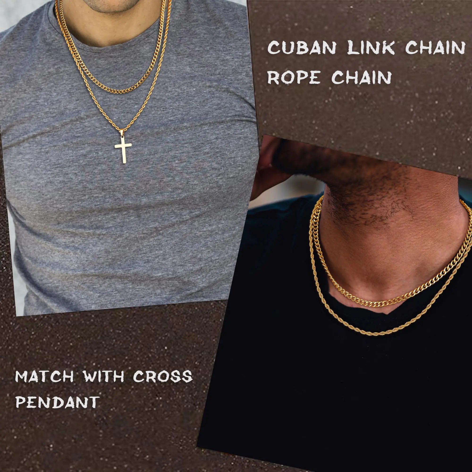 ✝️: Men's Stainless Steel Cross Necklace