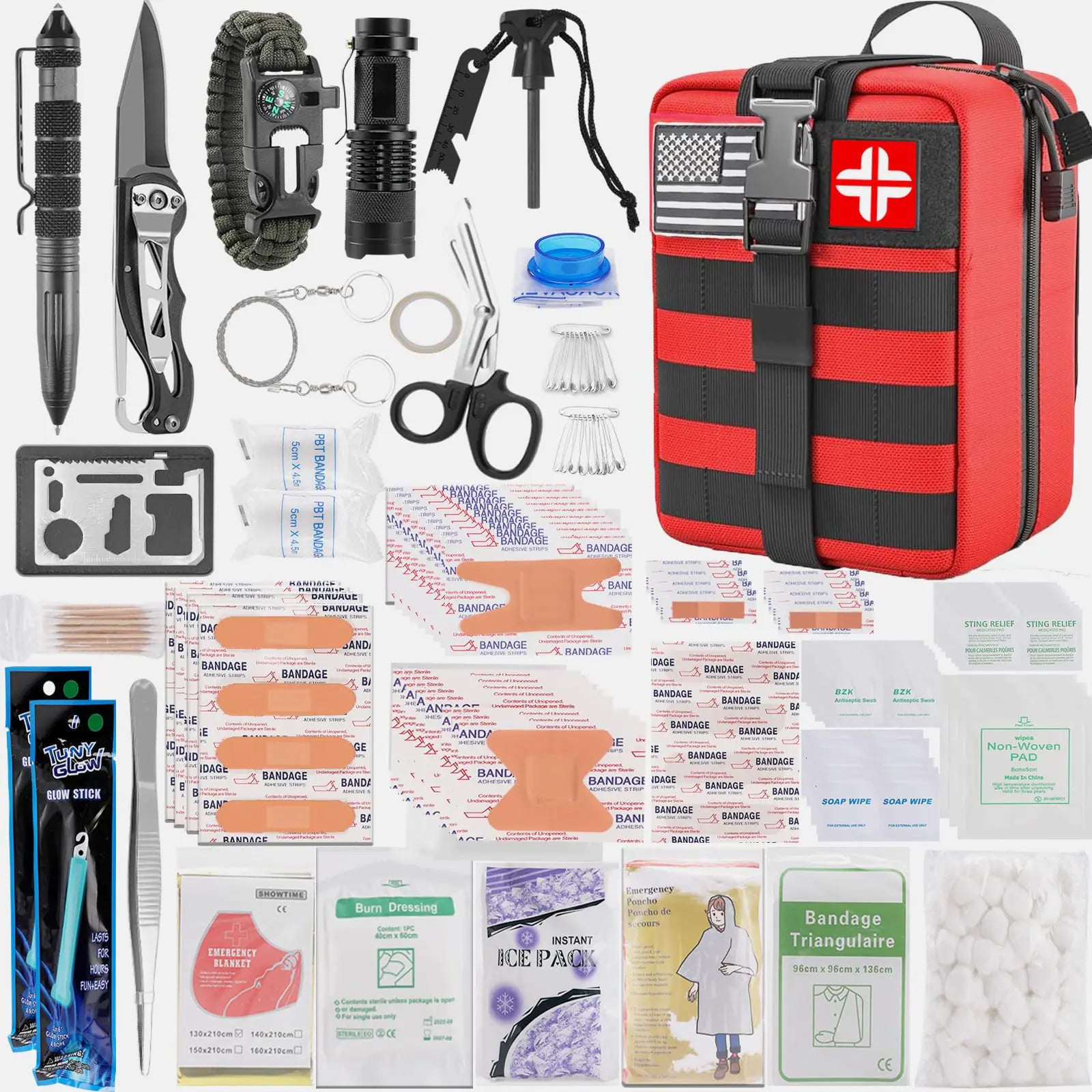 🚑: BOLDALLY 282-Piece Emergency First Aid Kit - Premium Survival Gear with MOLLE Pouch