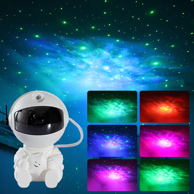 🚀: Astronaut Star Projection Lamp - Galaxy Night Light Cosmic Projector